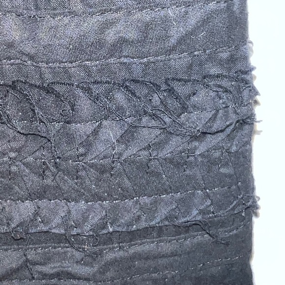 Coldwater Creek Black 100% Cotton Dress Whimsigoth Fray Tiered Cottagecore 12 - Picture 11 of 16